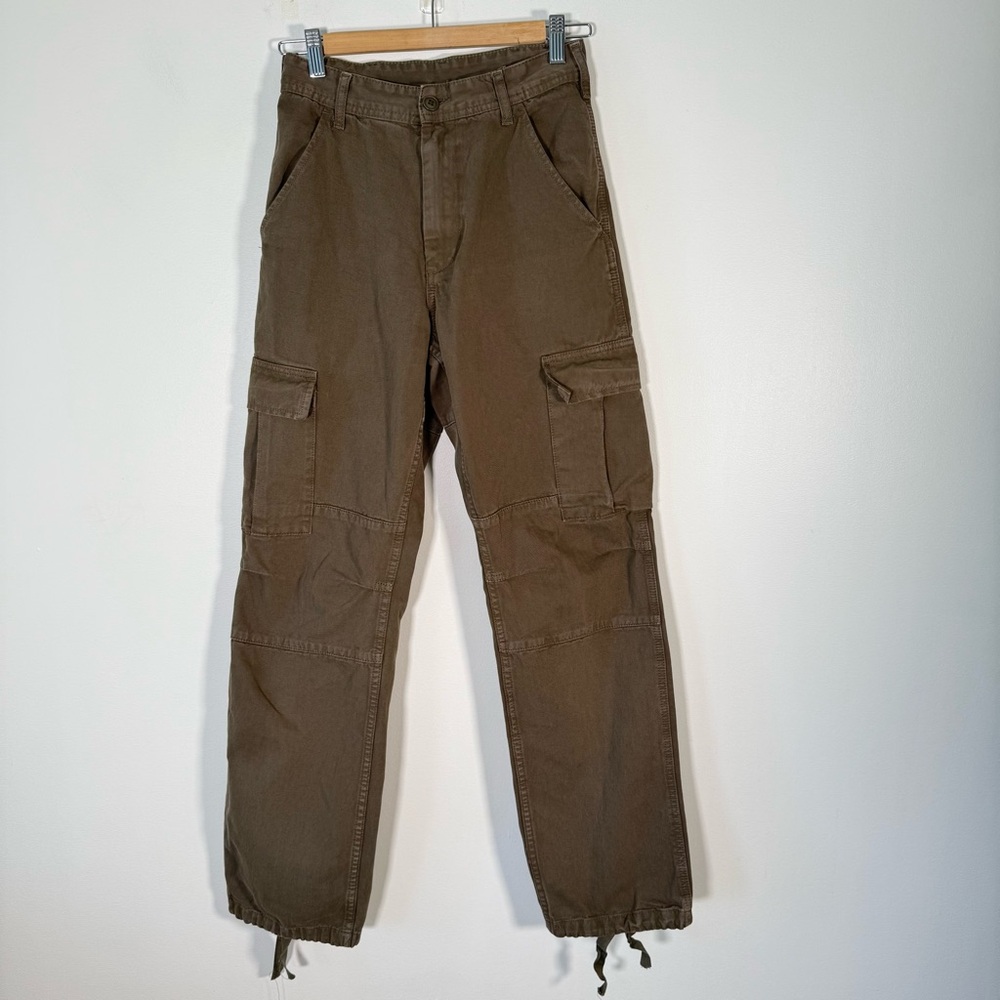Brandy Melville J. Galt Green Cargo Pants Baggy Pockets Gorp Y2K S